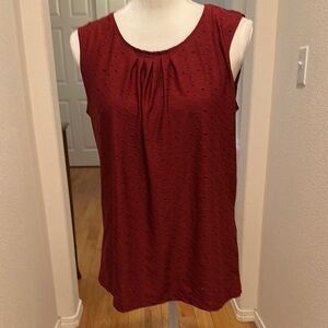 Christopher Banks Red Sleeveless Relaxed Tunic, fully lined, size X